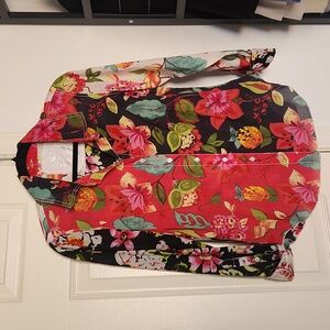 Cino Cotton Floral Colorful Button Down  XS